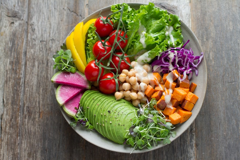 Fresh nutritious vegetables and healthy food